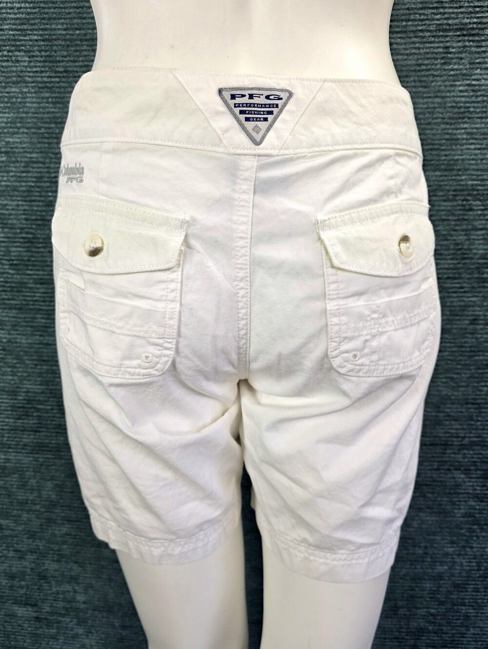 Columbia PFG White Shorts 100% Cotton - Picture 2 of 7